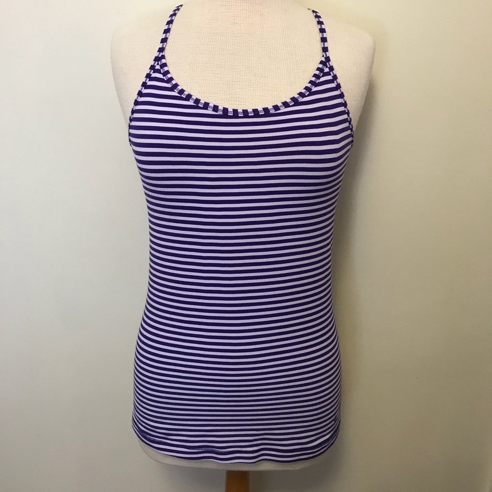 Nike Purple and Lilac Striped Tank.